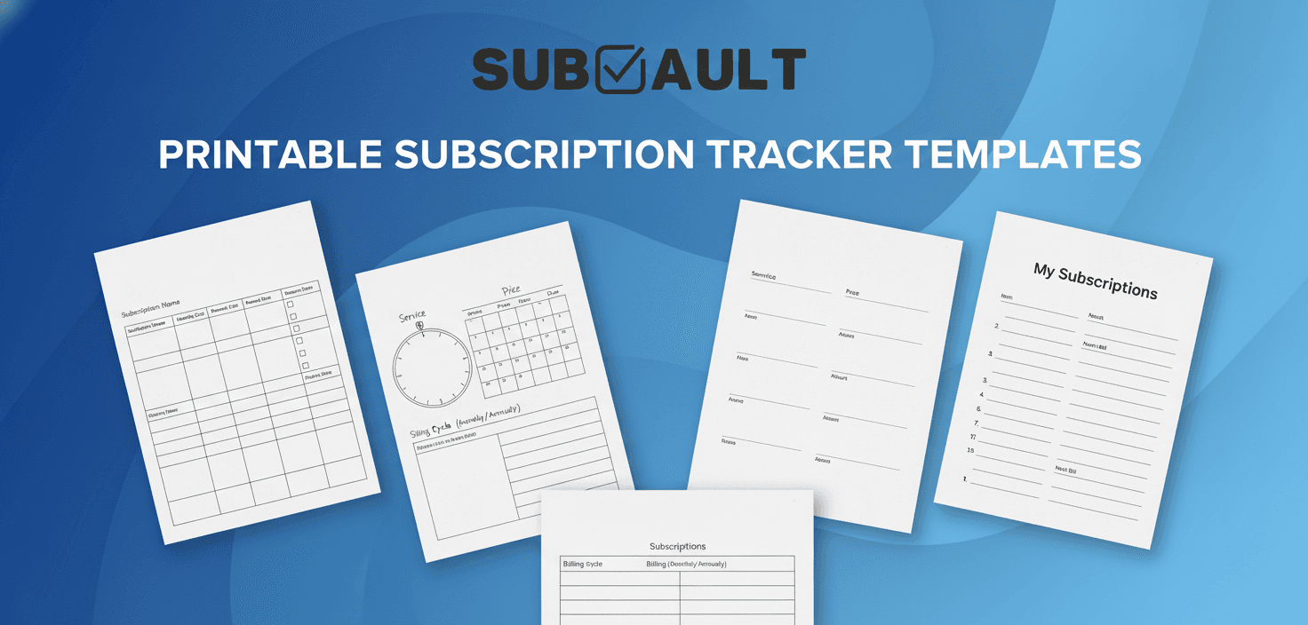 Free Printable Subscription Tracker Templates (PDF Download)