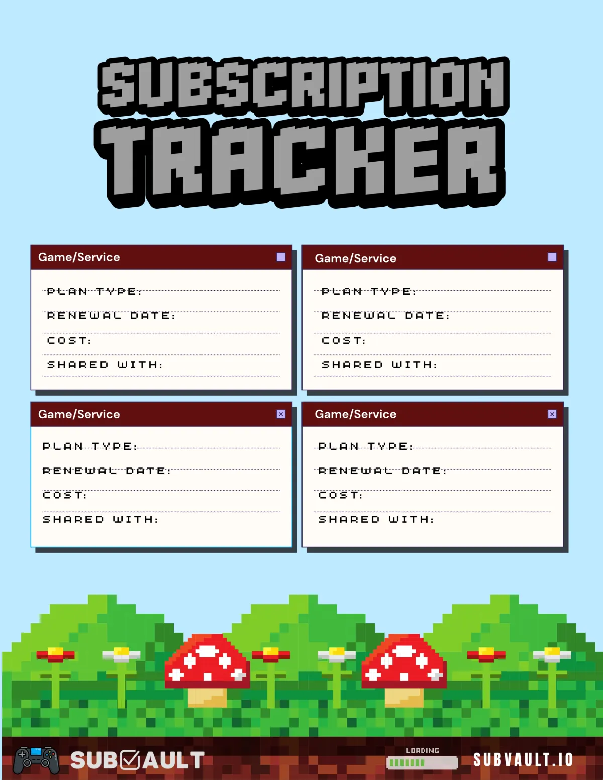 Subscription Tracker Template 8