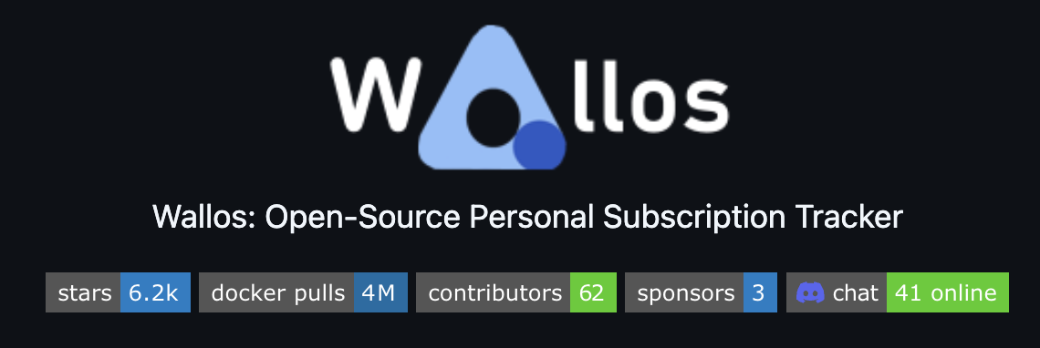 Wallos subscription tracker dashboard